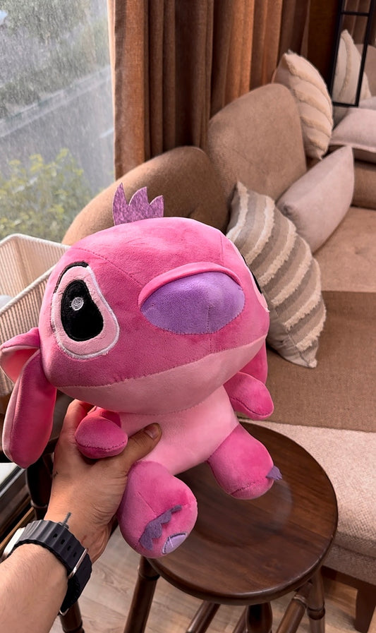 Pembe Stitch Angel Peluş Oyuncak 30 Cm